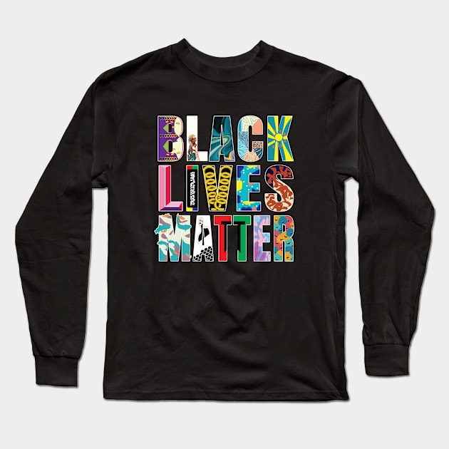 Black Lives Matter Mural Art Long Sleeve T-Shirt by SiGo